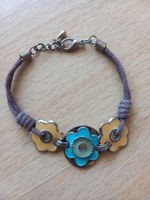 Bracelet fleurs turquoise et jaune