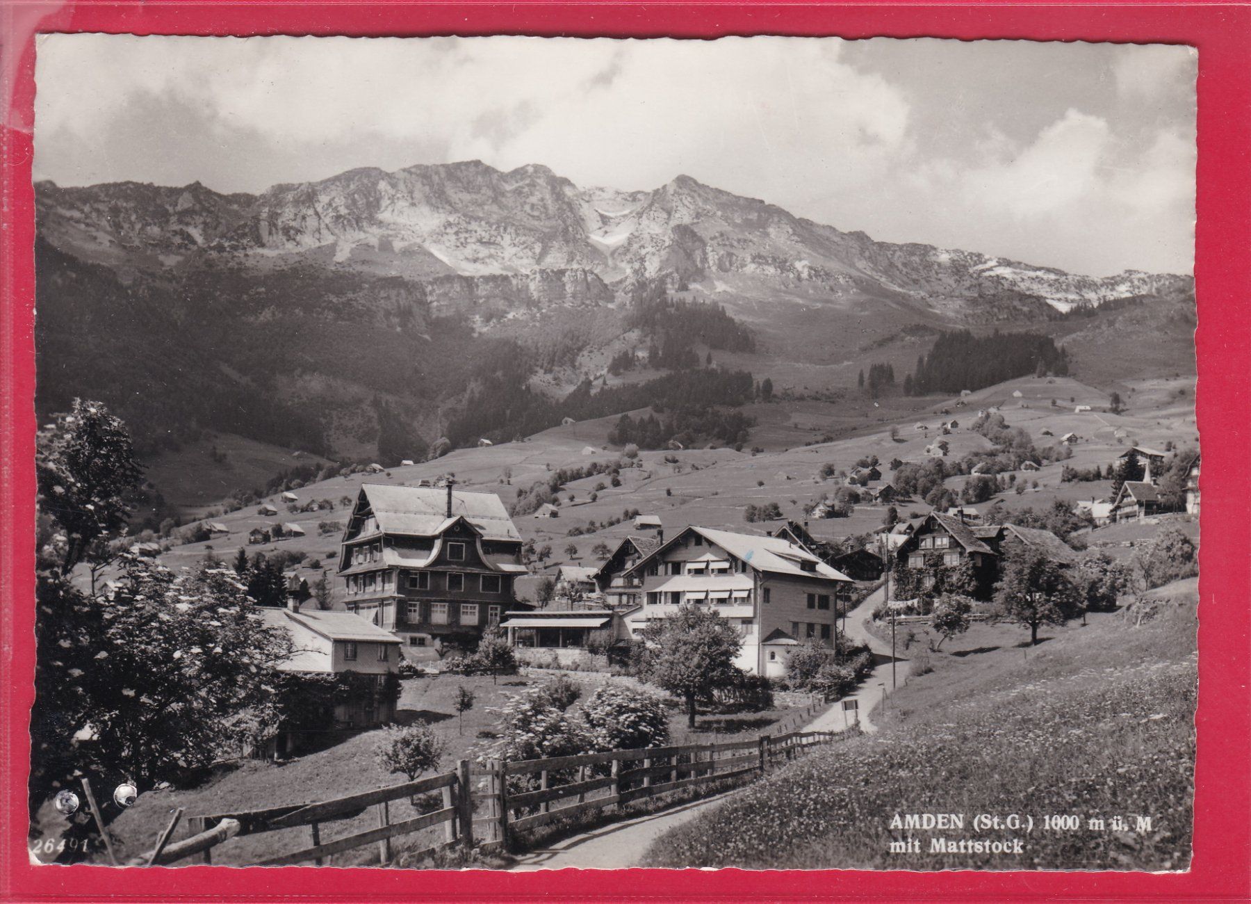 Cartoline postali: AMDEN MIT MATTSTOCK, 14.4.1968 – Usato da Oberrieden venduto da Gebirgsstelze