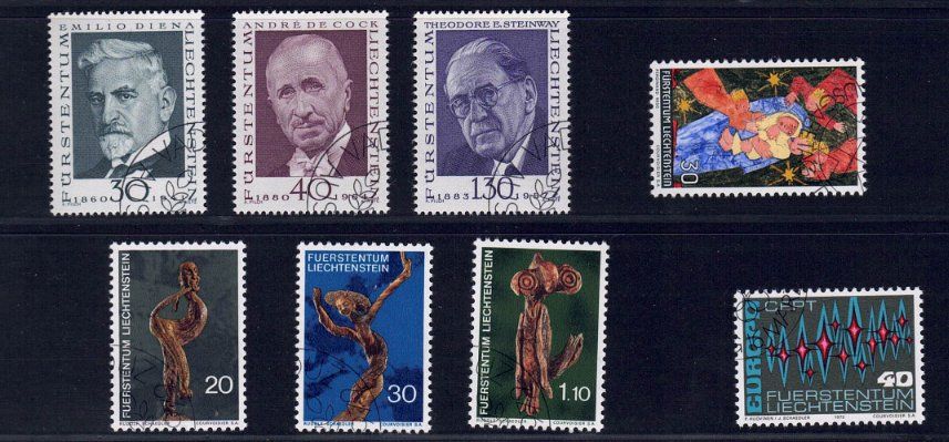 Tutti i francobolli: Liechtenstein Briefmarken von 1972 – Nuovo (secondo la descrizione) da Pfäffikon ZH venduto da Romulus 2