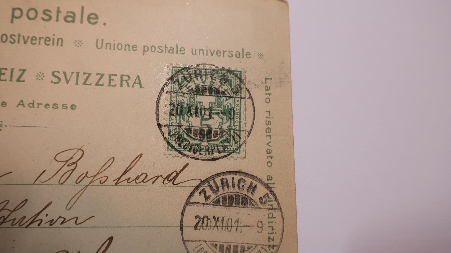 Cartoline postali: Zürich Rathausquai 1901 – Usato da Cormoret venduto da Pascalll2001 5
