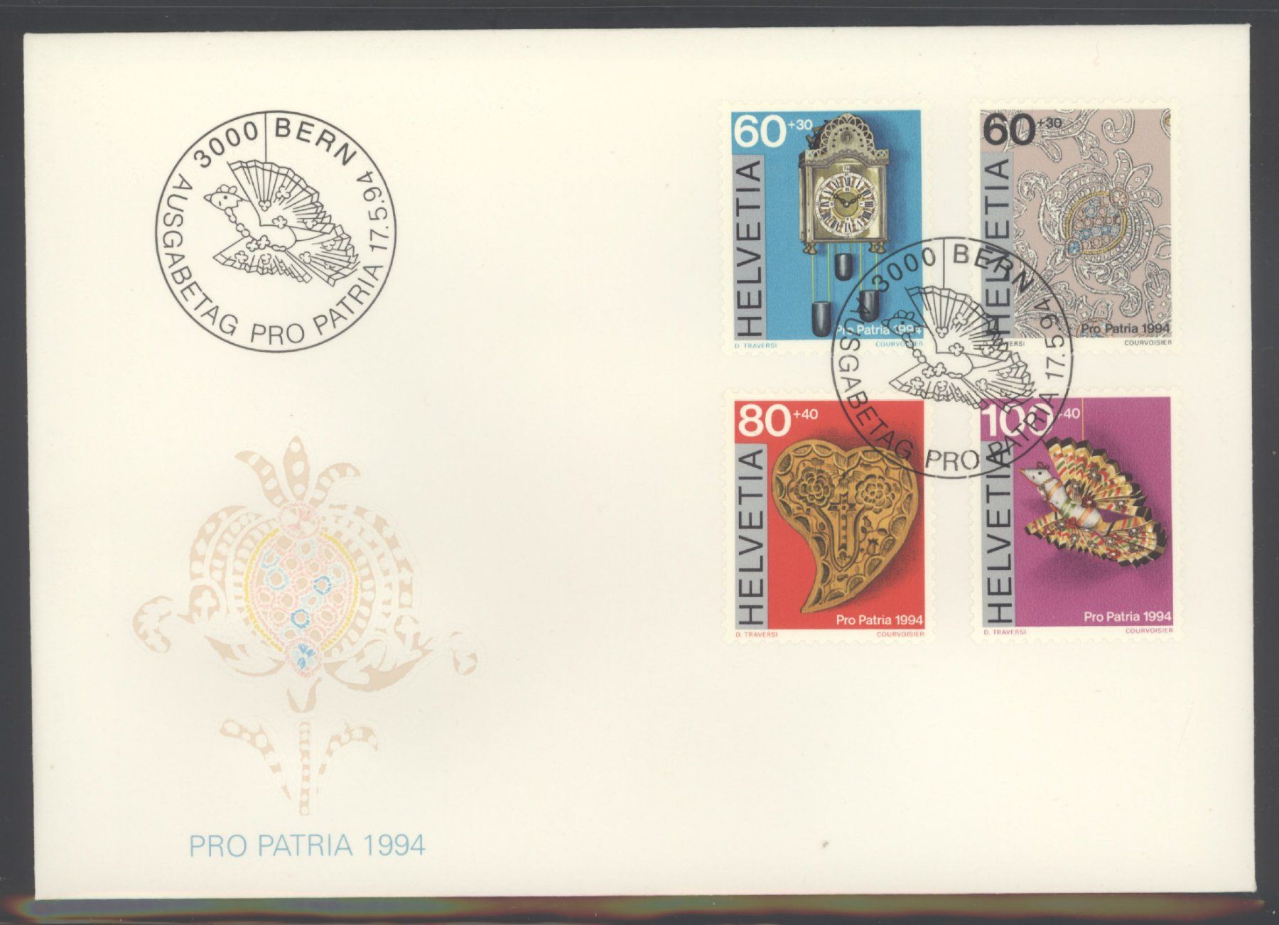 Tutti i francobolli: 1994, Pro Patria, FDC – Usato da Willisau venduto da Vollstempel