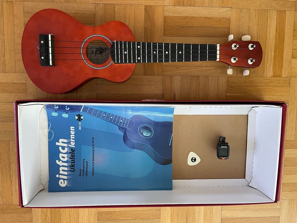 LAVA U Kohlefaser Ukulele Mit Effekten Tenor Reise Ukulele Mit Case Pick Und Aufladekabel (FreeBoost, Sparkle Lila, 26 Inch
