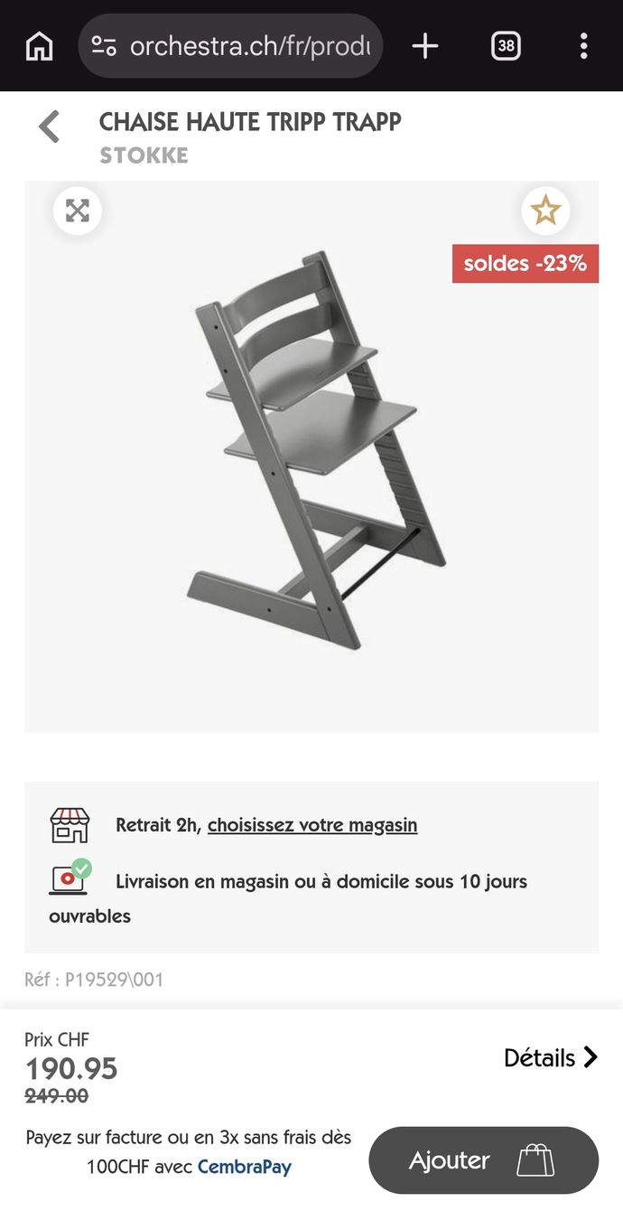 Stokke Chaises hautes: Tripp Trapp set complet – D'occasion à Riaz par Murielbhs 9
