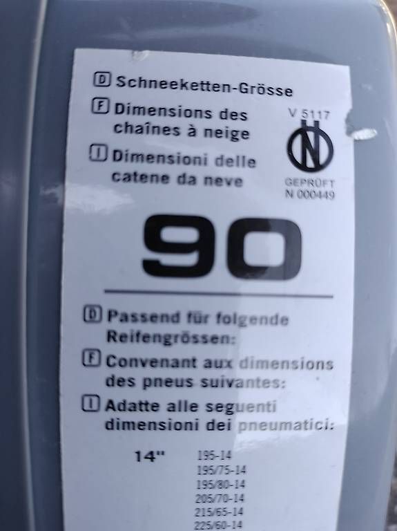 Chaînes à neige: Schneeketten NEU!! – Neuf avec emballage d'origine à Egolzwil par Pfistelo 3