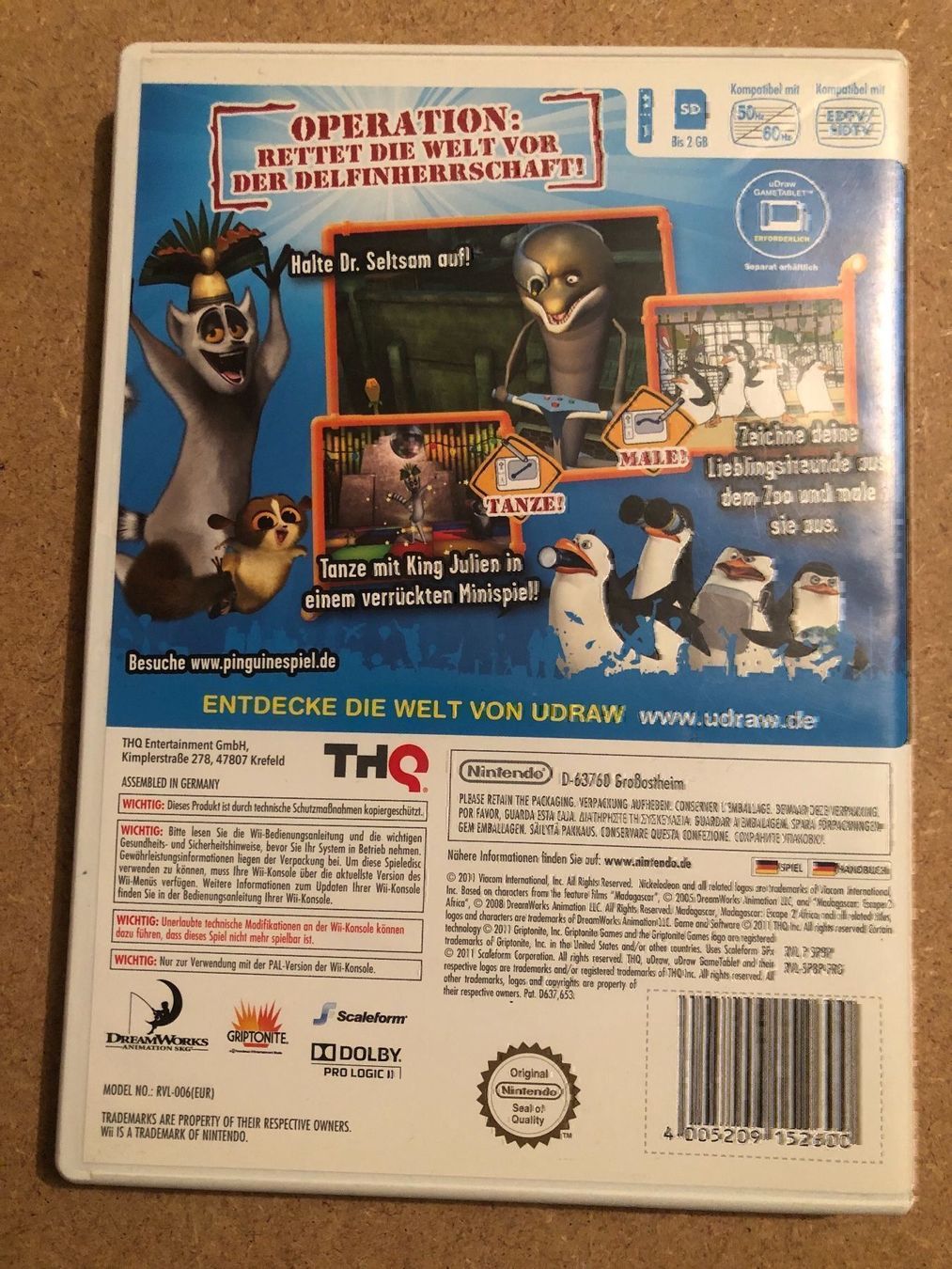 Jeux: Die Pinguine aus Madagascar Wii uDraw – D'occasion à Kestenholz par Mad18 1