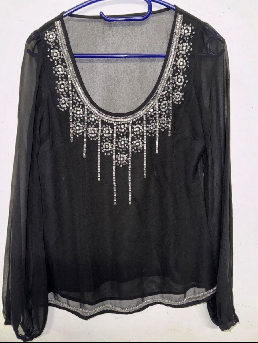 Camicette: Schwarze Paillettenbluse, Gr. 36 Festlich! – Nuovo (secondo la descrizione) da Altdorf UR venduto da Lilelo82