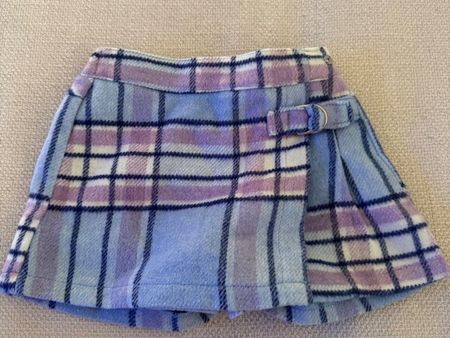 T-shirt manches longues et jupe à carreaux taille 2-3 ans