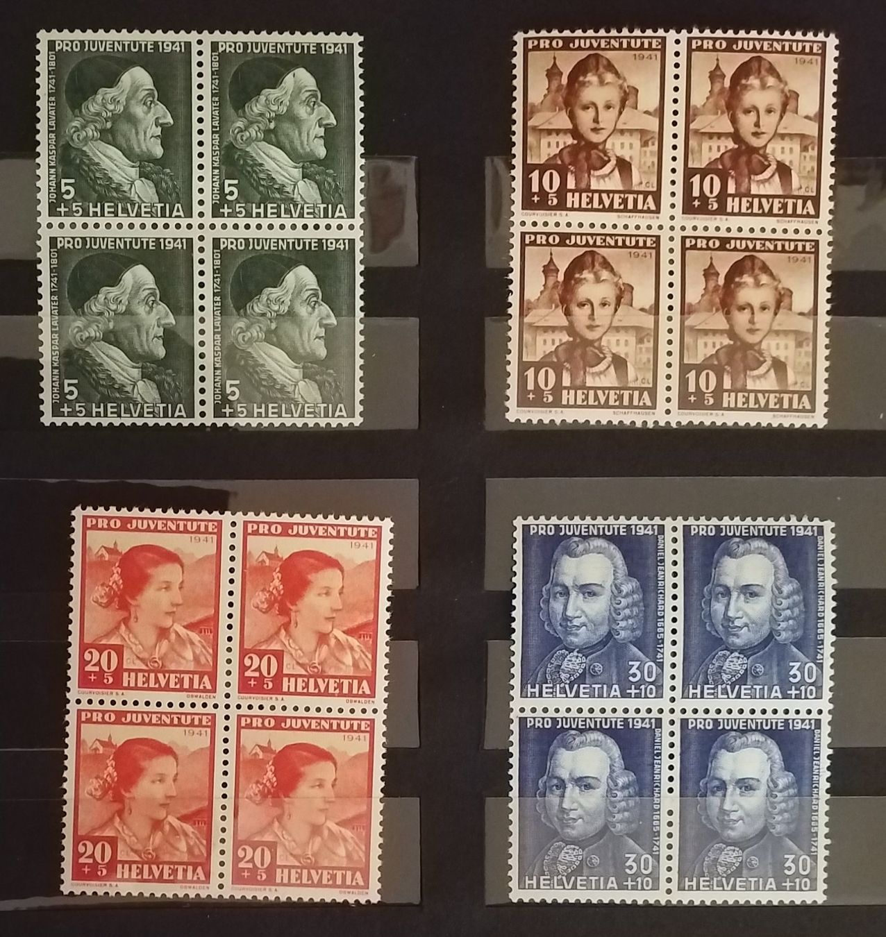 Tutti i francobolli: 1941, Pro Juventute im 4-Block postfrisch – Nuovo (secondo la descrizione) da Baden venduto da Eggi