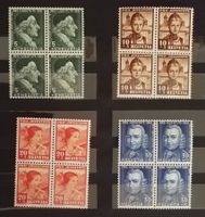 1941, Pro Juventute im 4-Block postfrisch