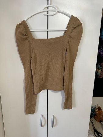 Beiges Langarmshirt (XL)