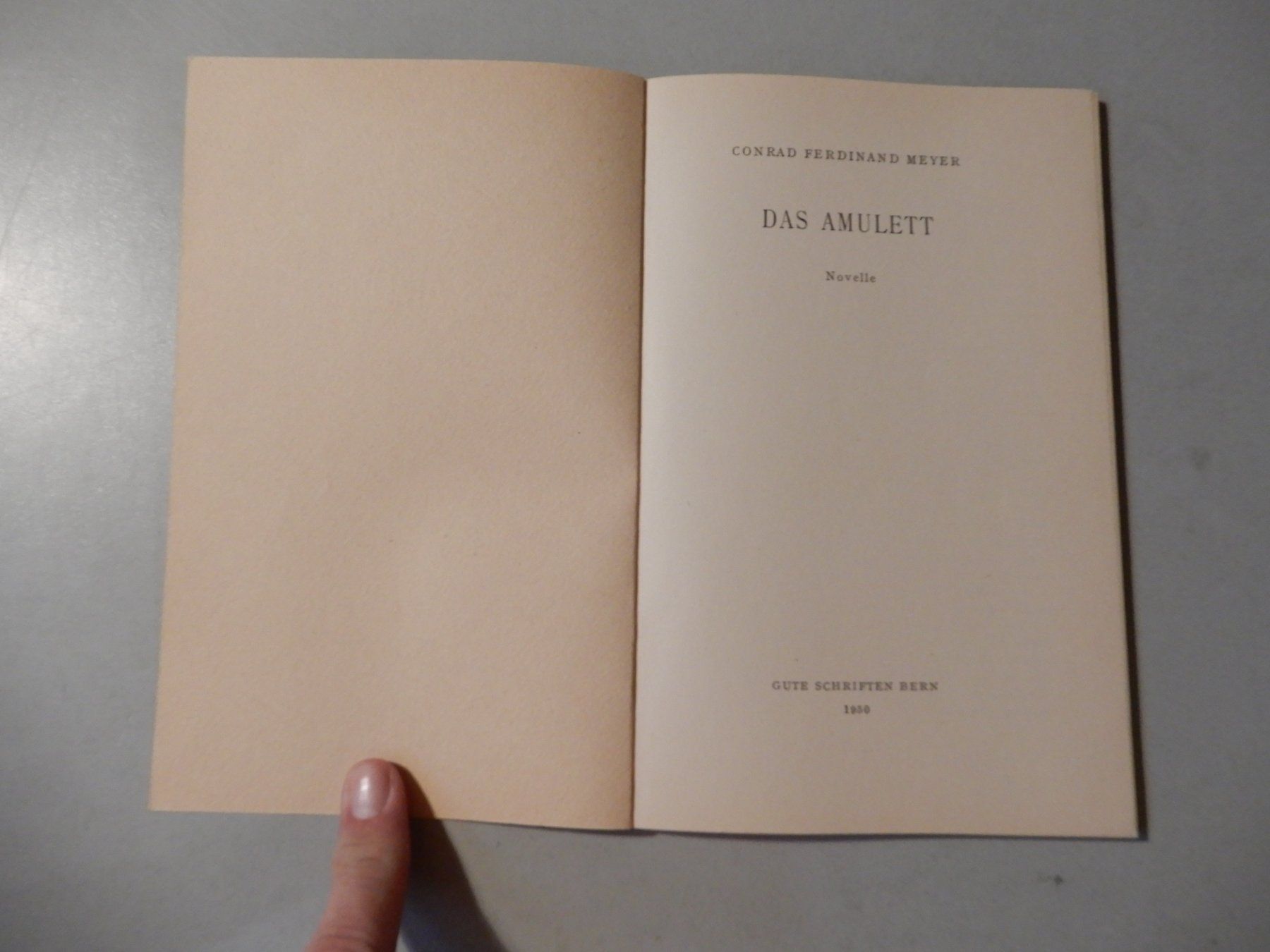 Libri: Das Amulett - Conrad Ferdinand Meyer - Novelle antiquarisch – Usato da Erstfeld venduto da Mario_boe0 1