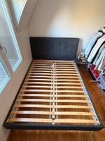 IKEA IDANÄS Polsterbett, Gunnared dunkelgrau, 160 × 200 cm