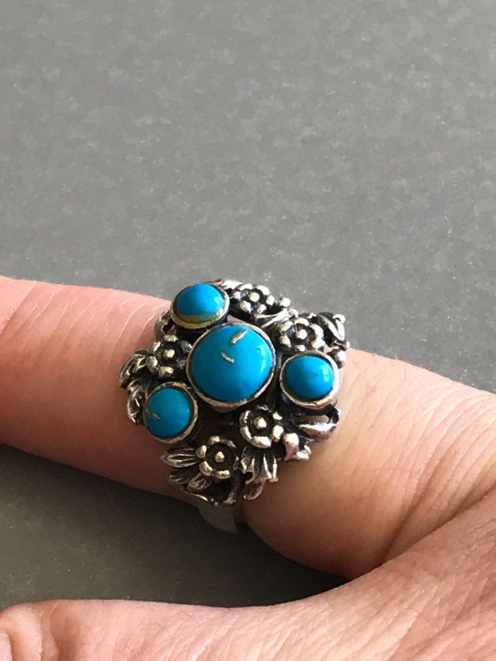 Ringe: XXL Ring EMAILLE Email Türkis Rg51 – Gebraucht aus Basel von gretchen03 2