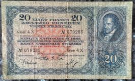 20 CHF Note, Jahr 1931 - Seltene Banknote!