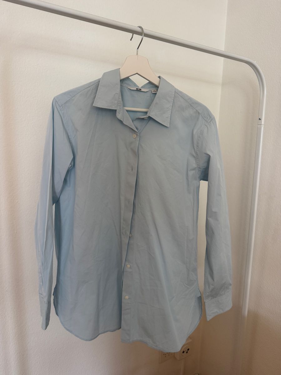 Uniqlo Camicette: UNIQLO Hemdbluse hellblau Grösse M - 100% Baumwolle – Usato da Zürich venduto da s.o13