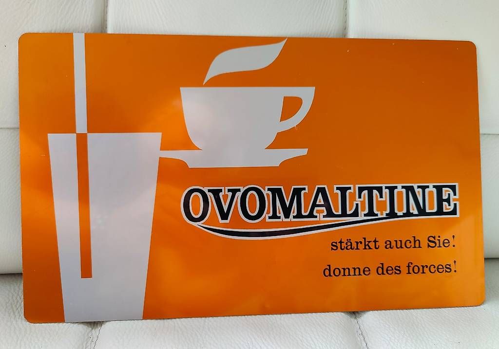 Ovomaltine Insegne: OVOMALTINE Schild / Aluminium glanz – Usato da Lachen SZ venduto da PizBuin35 3