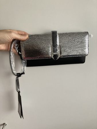 NEU Clutch Liu Jo schwarz silber Busta Piatta