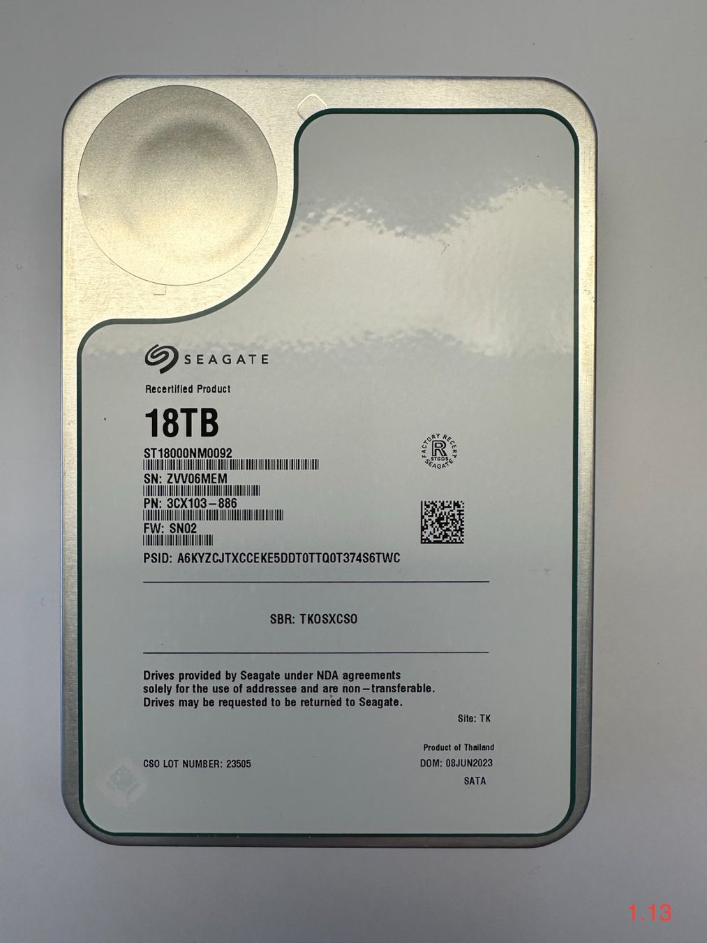 Seagate Disques durs: Seagate 18TB HDD Festplatte – D'occasion à Zullwil par T_86