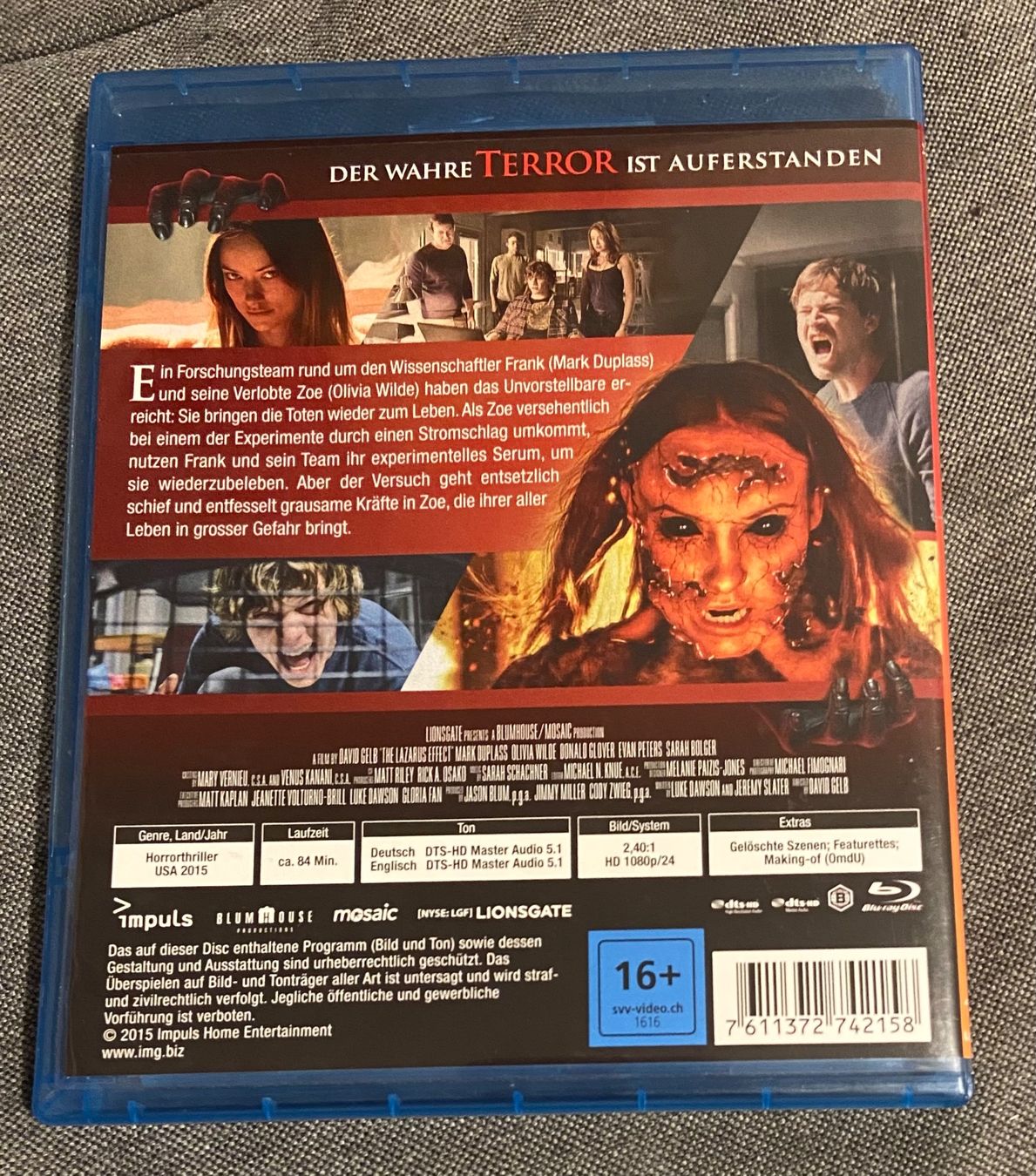 Tous les DVDs: The Lazarus Effect • Blu-ray – D'occasion à Luzern par Lycka 1