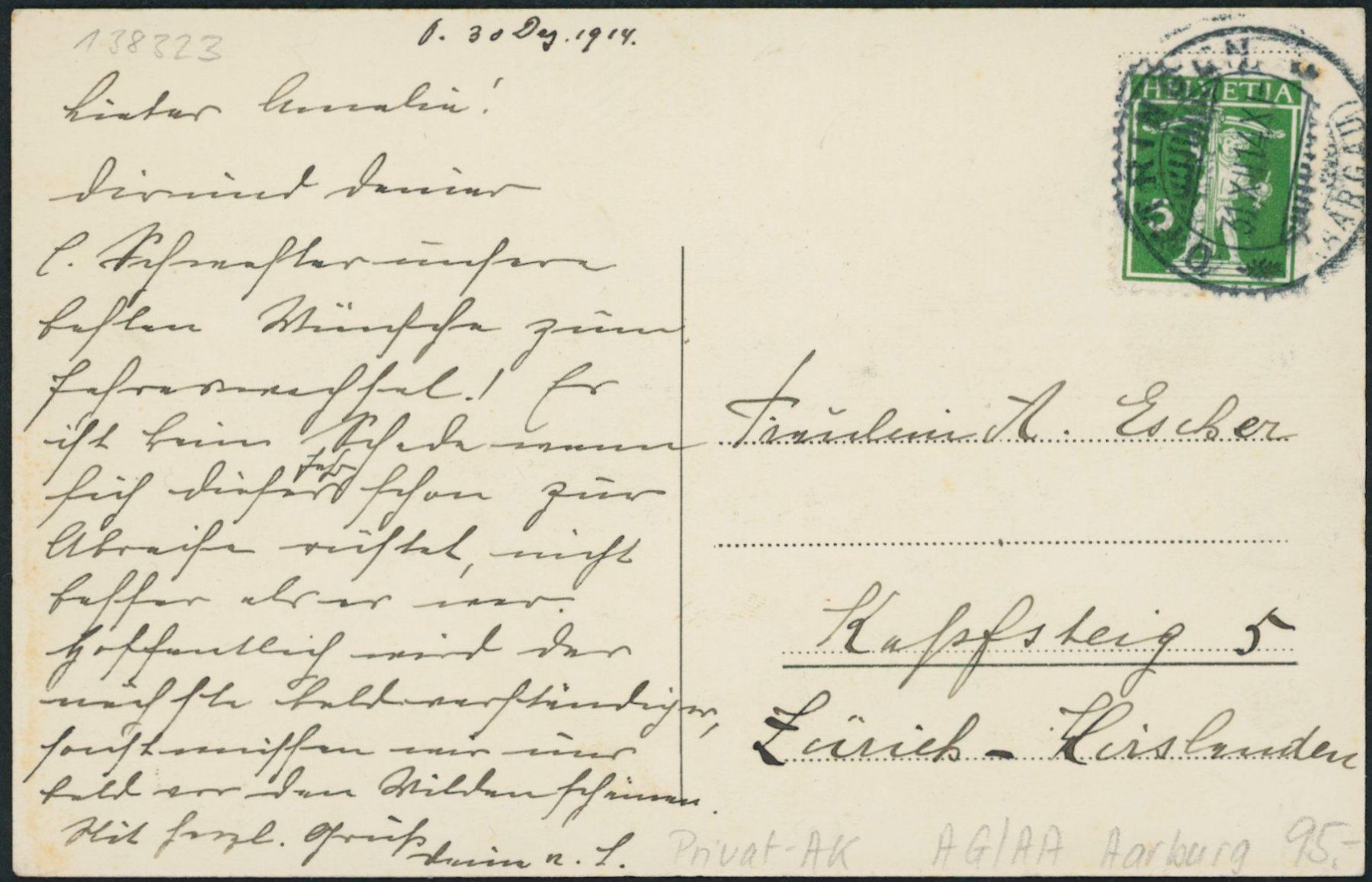Cartoline postali: AG Aarburg – Usato da Schindellegi venduto da dolpitz 1