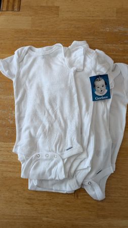 New Baby Onesies 8 pieces, 3-6 months