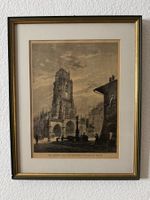 Berner Münster mit Erlach-Denkmal – Kolorierter Holzstich