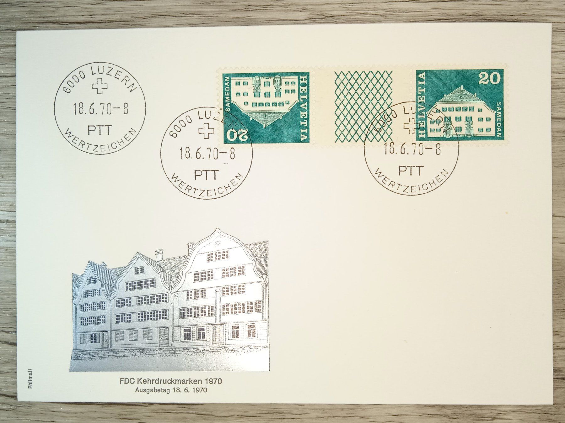 Tutti i francobolli: TR60 Enveloppe + Timbre Suisse 1970 – Usato da Cousset venduto da Patrick_Collections