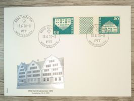 TR60 Enveloppe + Timbre Suisse 1970