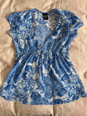 Vintage Glassons floral babydoll top