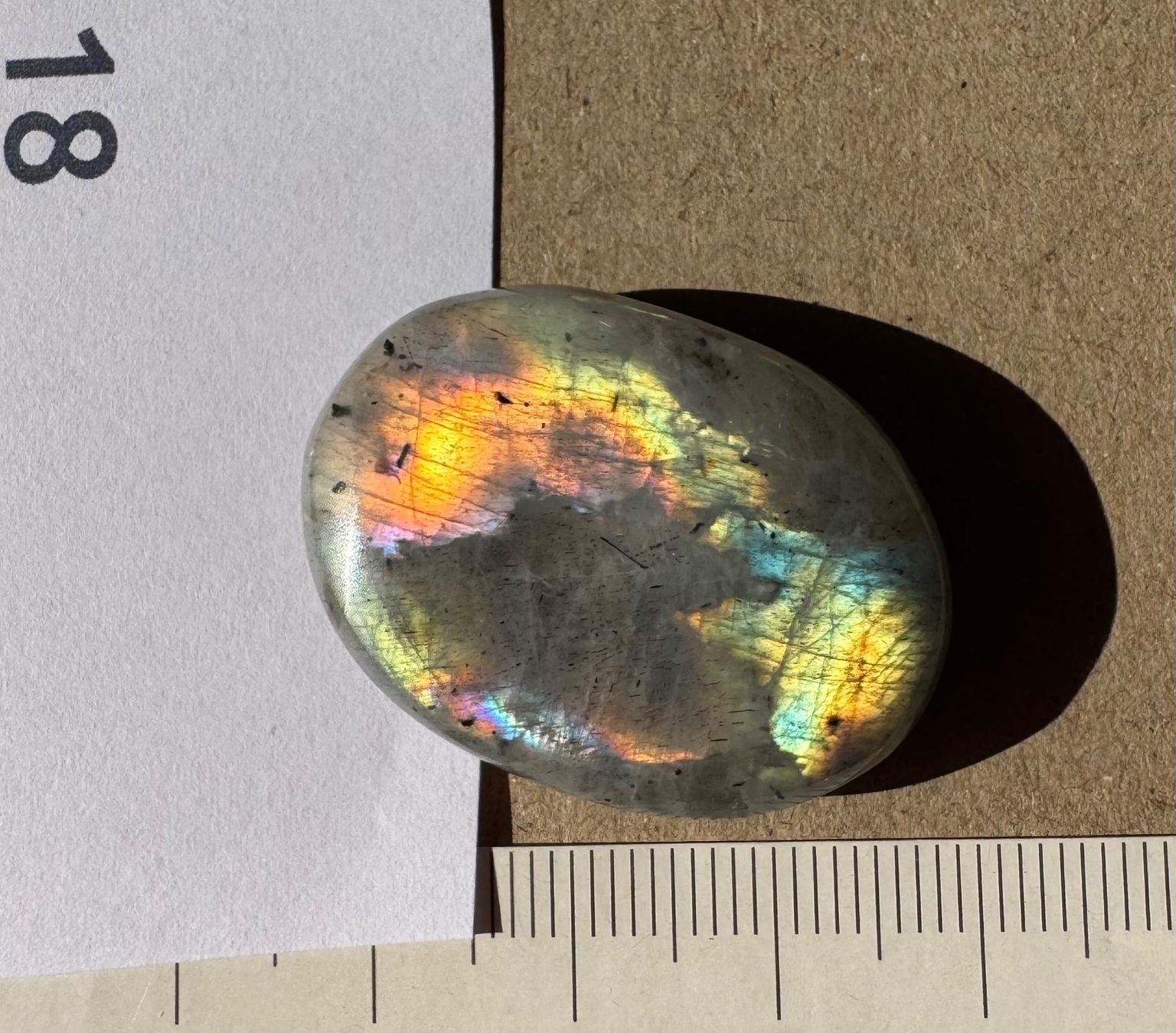 Minerali & Pietre curative: Labradorit rundum poliert     mit "FEUER"  schön!! – Nuovo e nell'imballaggio originale da Leuggern venduto da gemshow 9