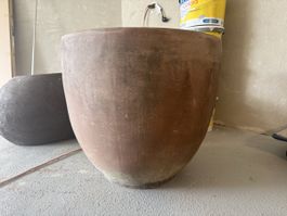 Grosster Terrakotta-Blumentopf rustikal guter Zustand