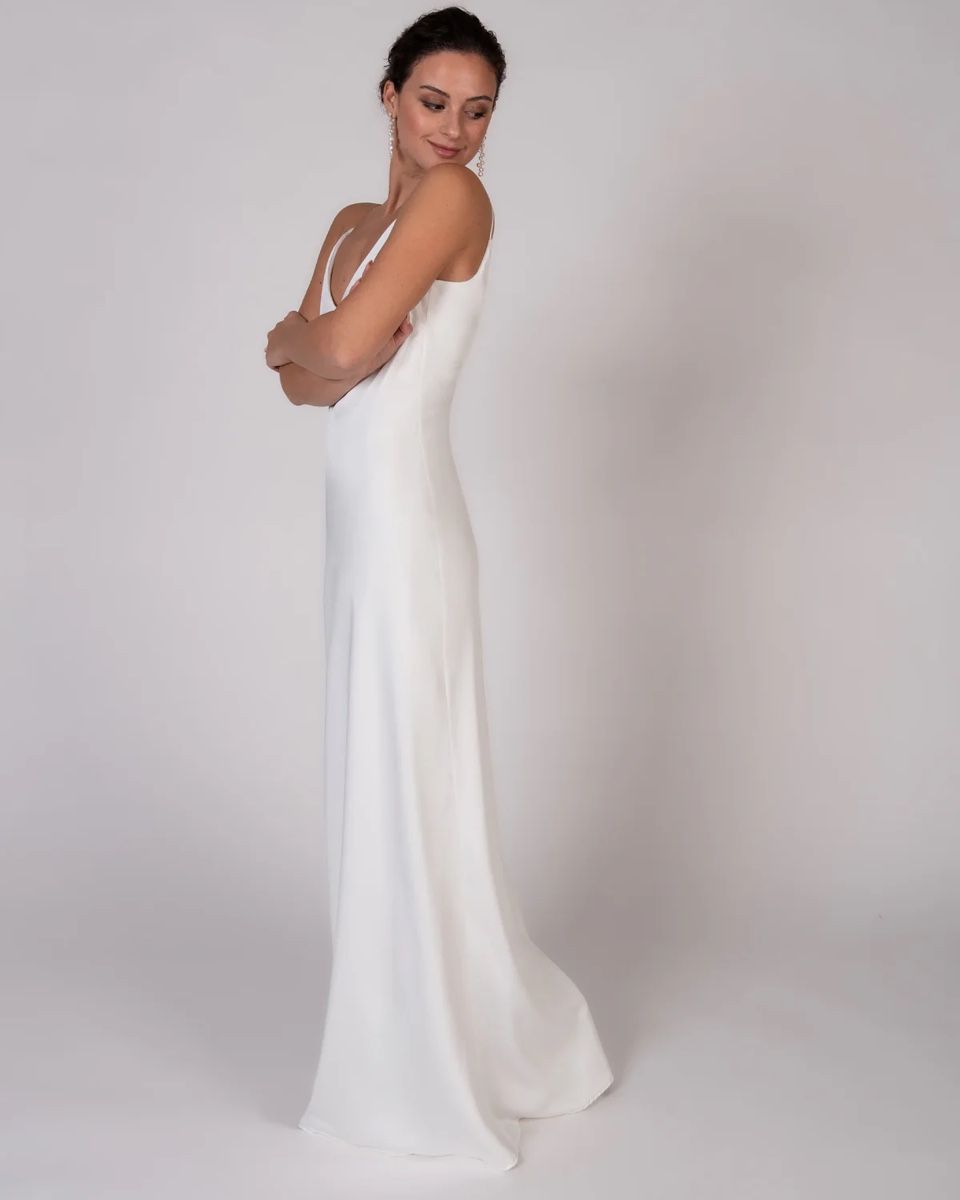 Piqyourdress Vestiti: Elegantes, schlichtes Brautkleid – Nuovo (secondo la descrizione) da Reichenburg venduto da Benutzer123_ 2