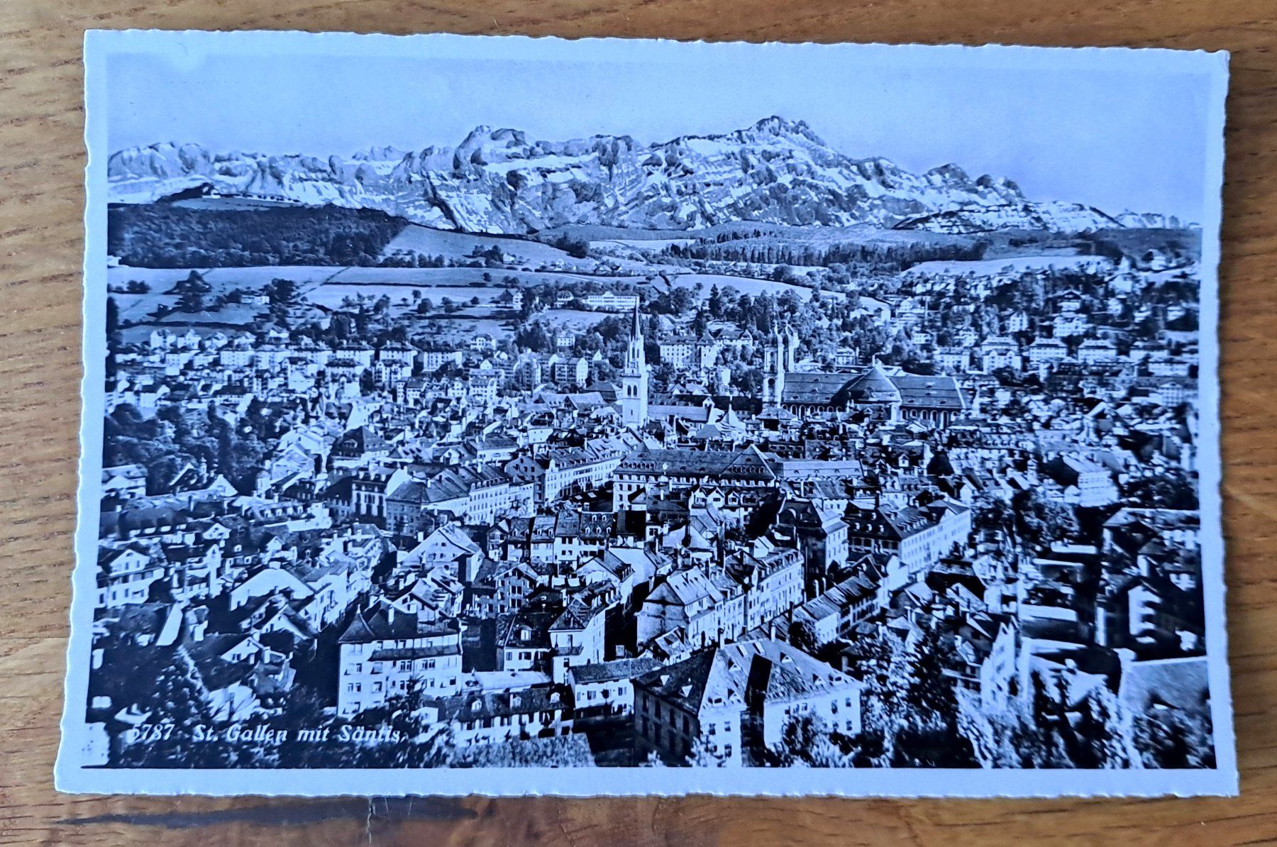 Cartoline postali: Ansichtskarte St. Gallen mit Alpsteinkette – Usato da Speicherschwendi venduto da allowed-crime
