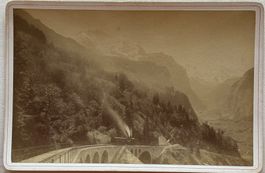 Kabinettfoto Adolphe Braun, 1895, Wengernalp, Bergbahn, RAR!