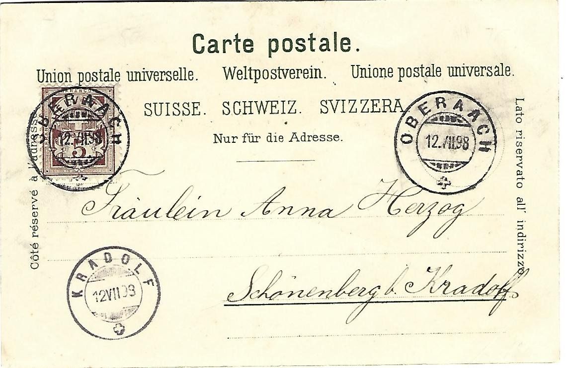 Cartoline postali: Gruss aus Amrisweil Litho – Usato da Wetzikon ZH venduto da Brulu100 1