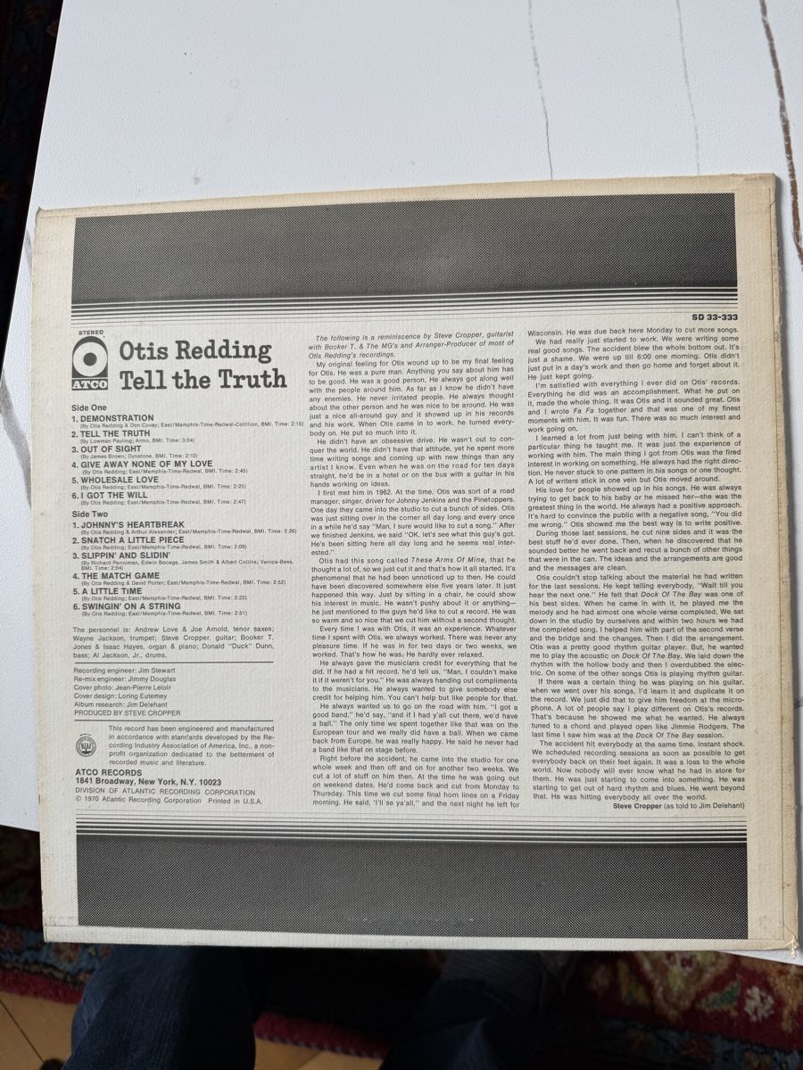 Vinyles: Otis Redding: Tell the Truth – D'occasion à Winterthur par romaroma 2