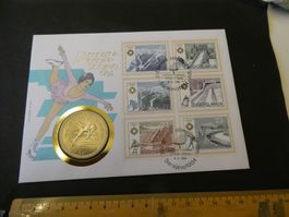 Isle of Man 1984, Crown - Münzbrief Olymp. Spiele Sarajevo