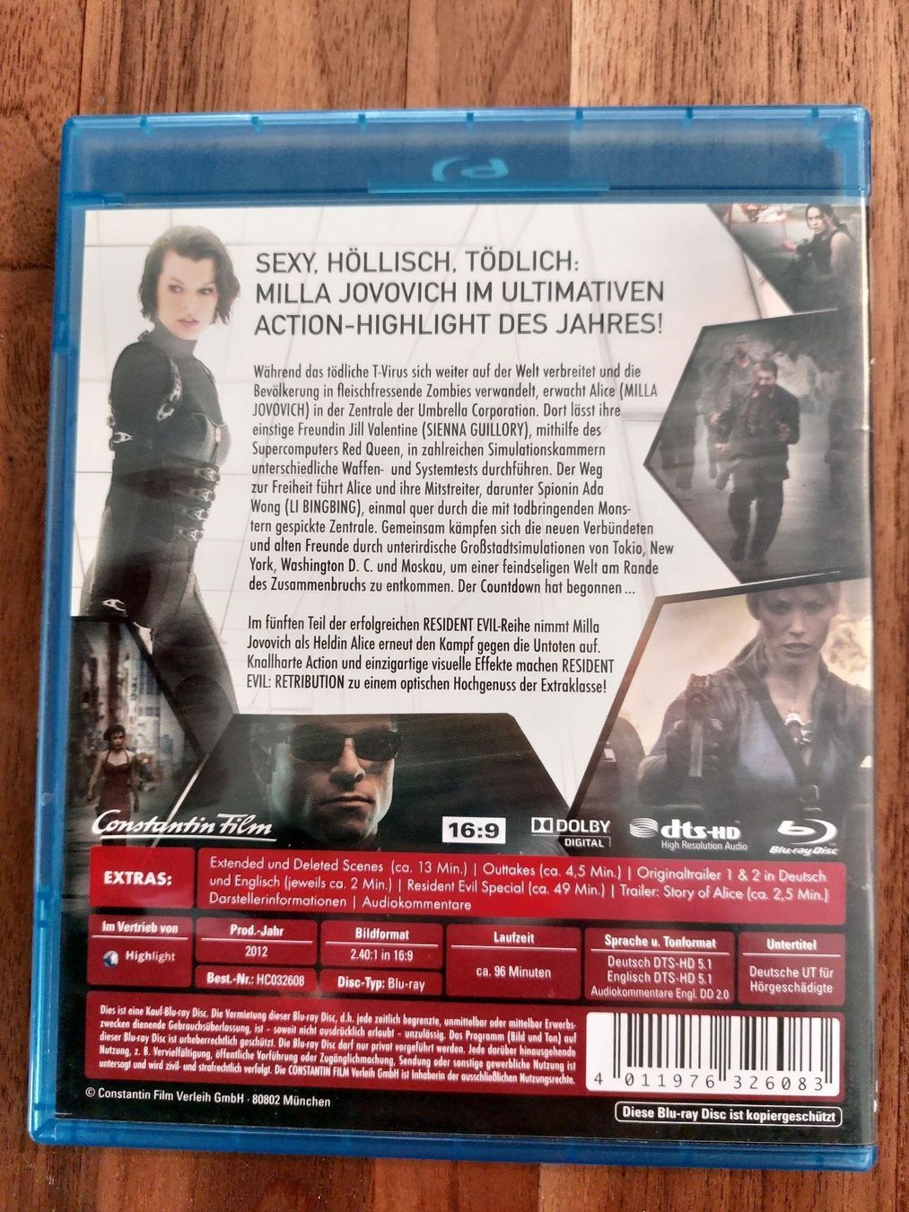 Tutti i DVDs: Blu Ray - Resident Evil Retribution – Usato da Rheinfelden venduto da FilmAuktion 1