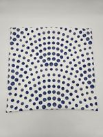 Kissenhülle blau-weiss gepunktet 45x45 cm,100%Polyester