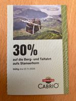 30% Rabatt auf Stanserhorn Cabrio, Berg-und Talfahrt