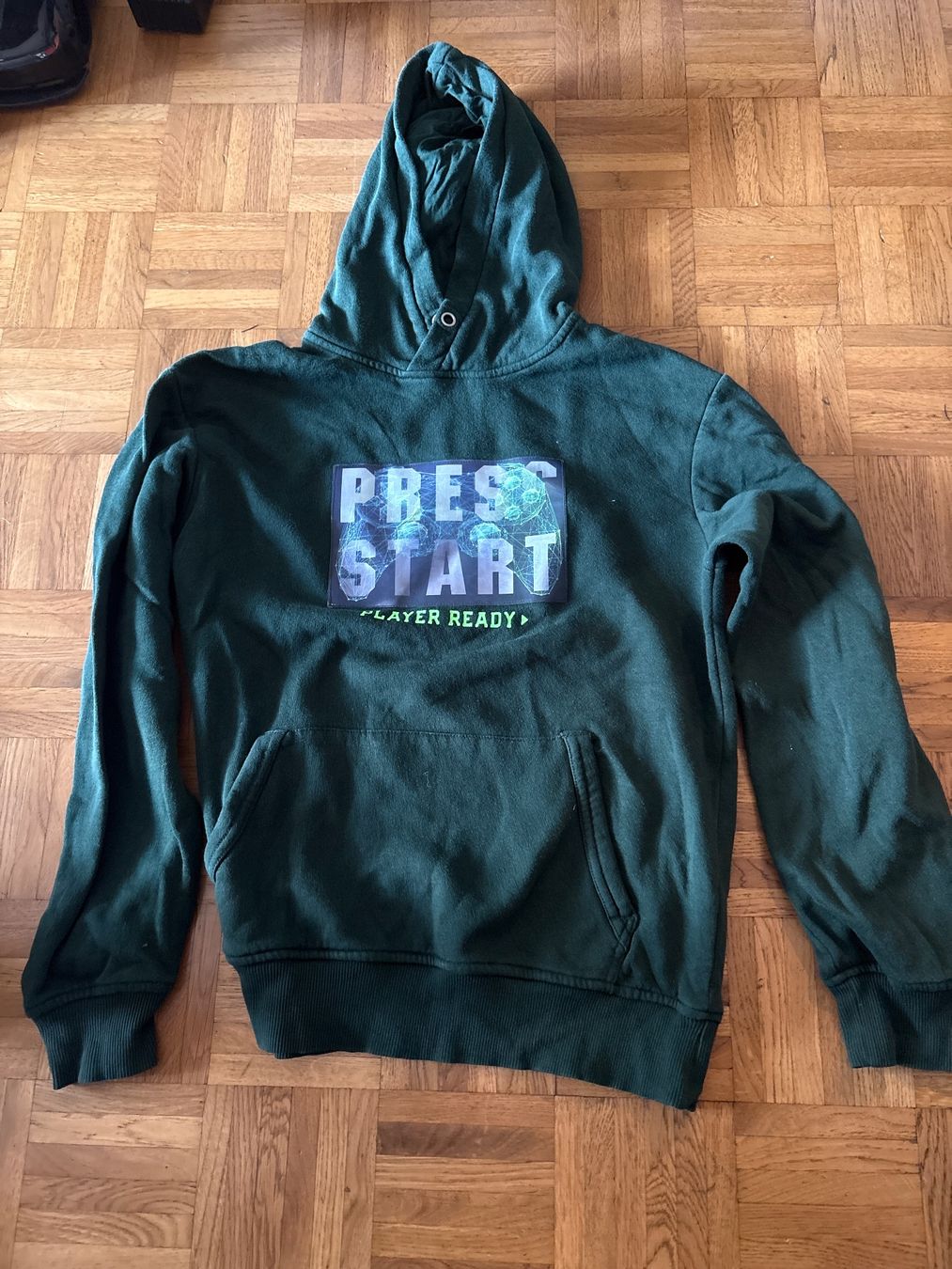 H&M Maglioni & Felpe: Sweat à capuche vert H&M, taille 158/164 – Usato da Genève venduto da captus