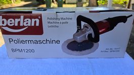 Berlan Poliermaschine 1200W inkl. 3 Pads, OVP & Kohlen