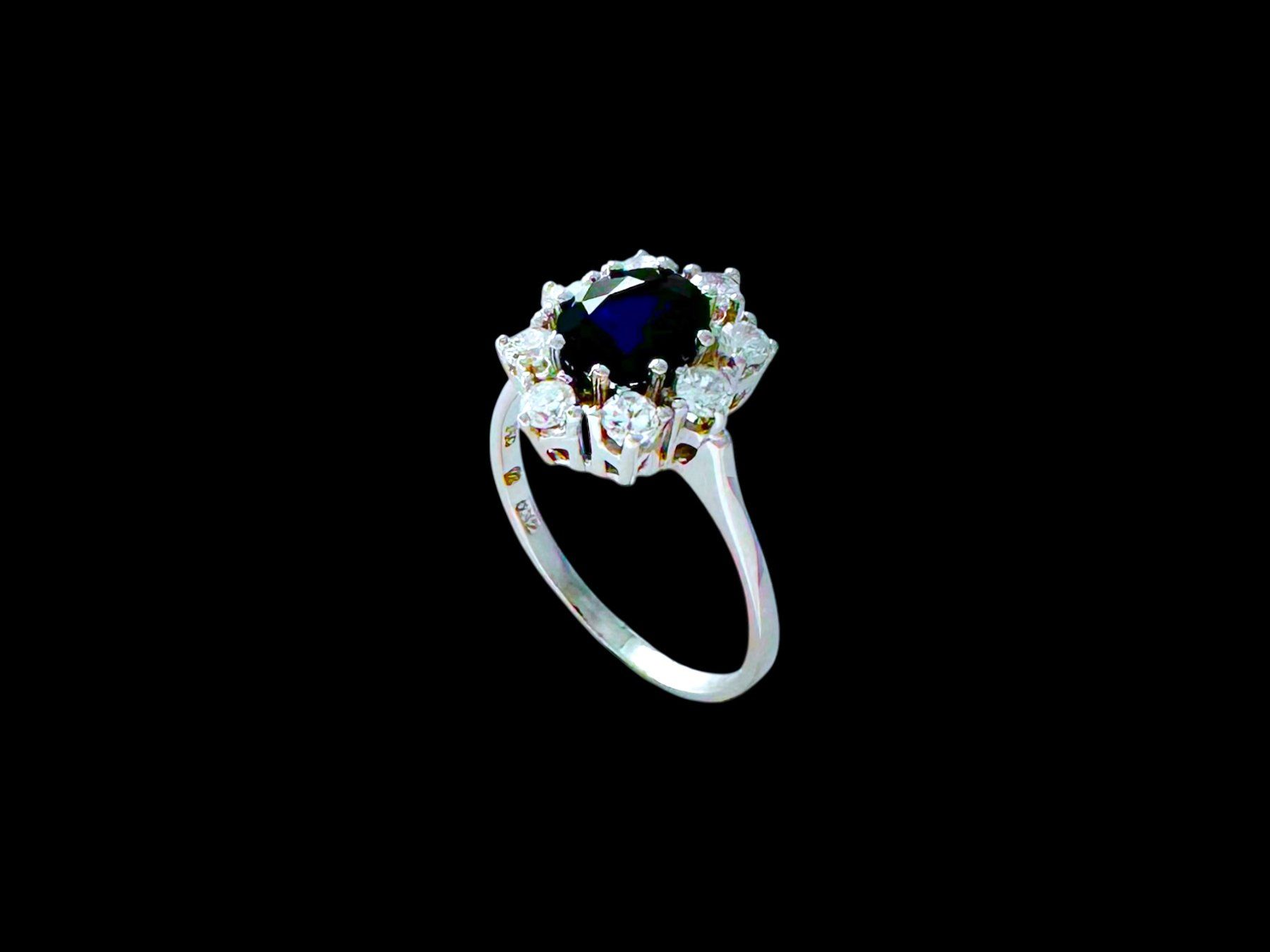 Anelli: SCHILLIG AG, Basel, Saphir - Diamant - Ring – Usato da Zuzwil SG venduto da artimmo 2