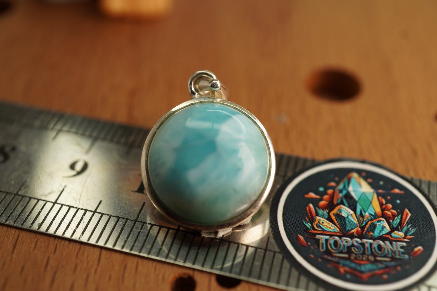 Anhänger: Larimar Rund    Silber 925 Silber  Anhänger – Neu und originalverpackt aus Eschenbach SG von topstone 4
