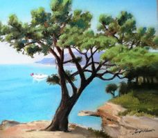 Neu! Pastellbild "Landschaft" Signiert.