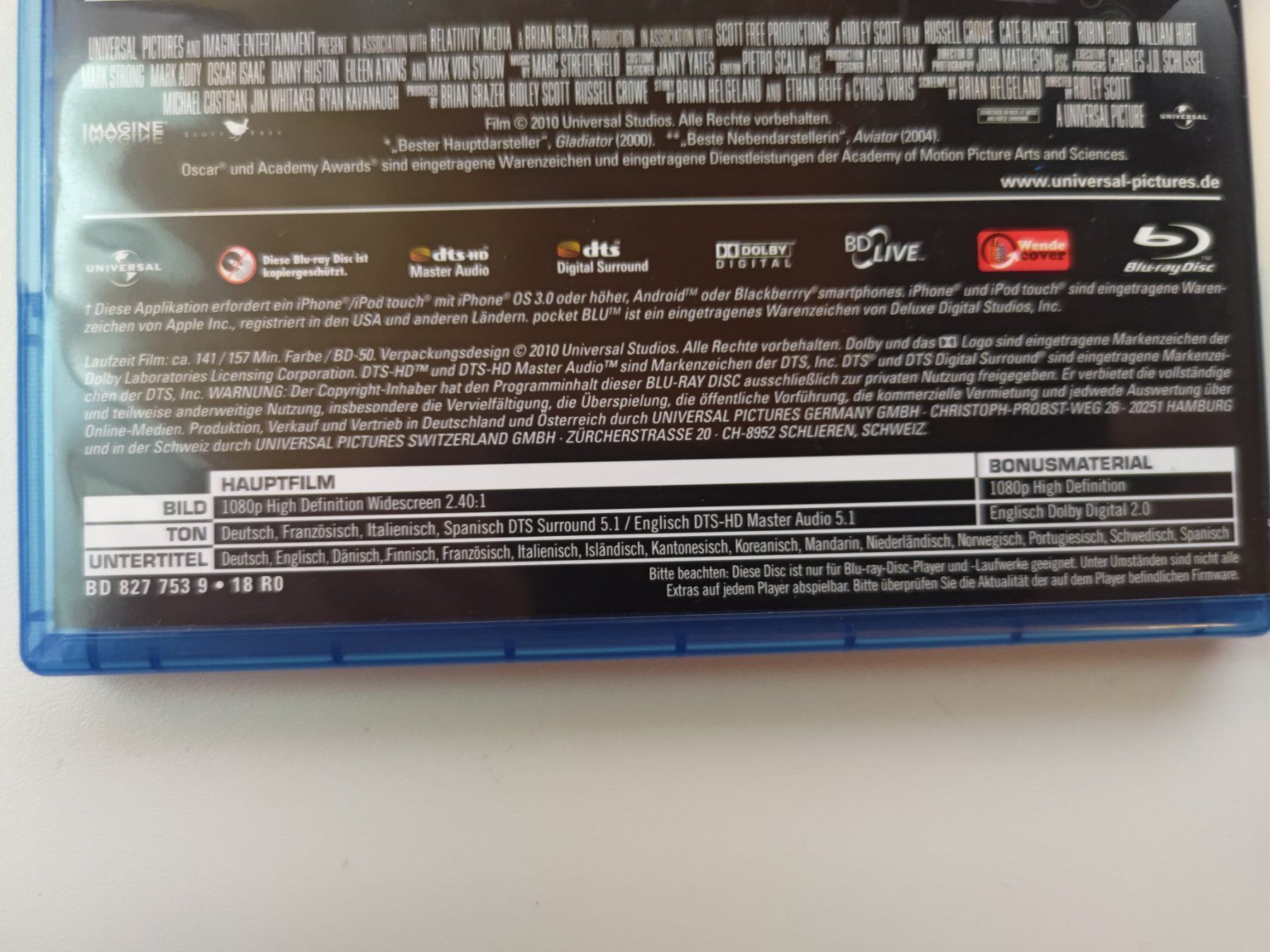Tutti i DVDs: Robin Hood – Usato da Liestal venduto da Kratzilla 3