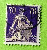 Nr.162 Sitzende Helvetia mit Schwert  GESTEMPELT
