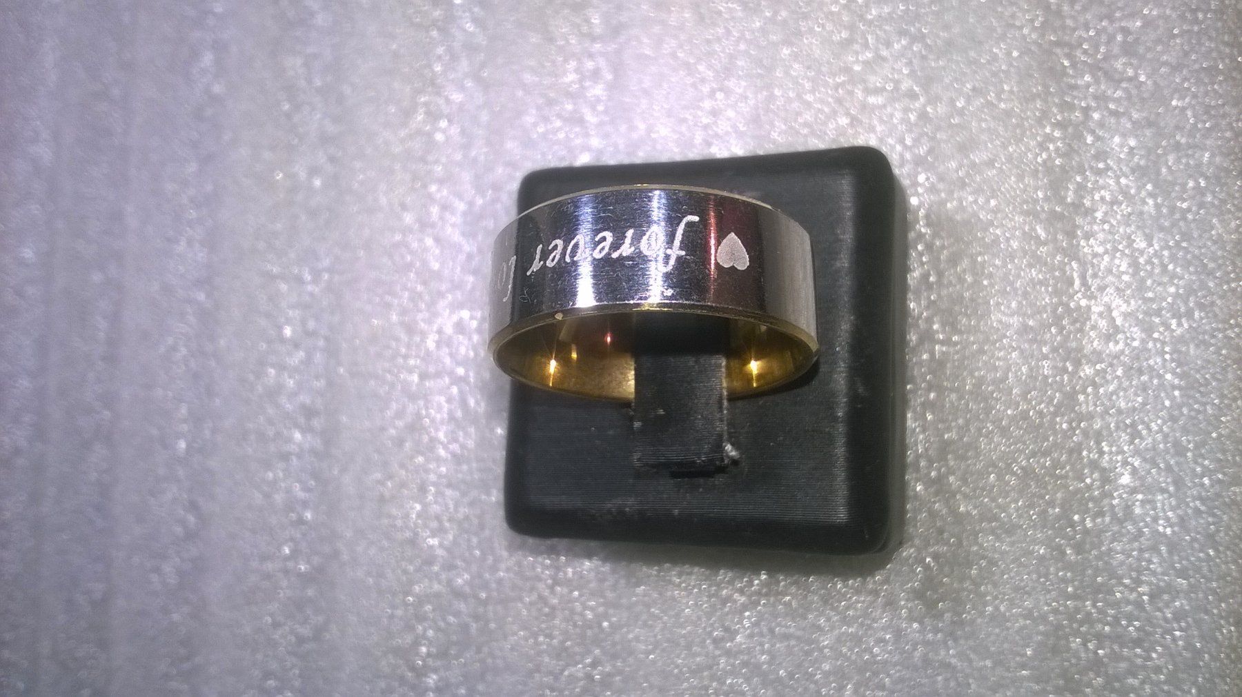 Ringe: RING EDELSTHAL,,,MIT EINES HERZ,,LOVE FOREVER,,,GLANZIG – Neu (gemäss Beschreibung) aus Basel von bijoutrie_4 1