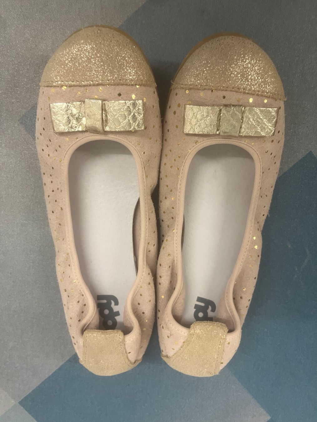 Schuhe für Mädchen: Bopy  Softballerina rosa / gold Gr. 33 – Gebraucht aus Egg b. Zürich von adimoxon 1