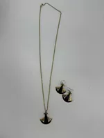 Schmuckset Halskette mit Ohrringen goldfarben 